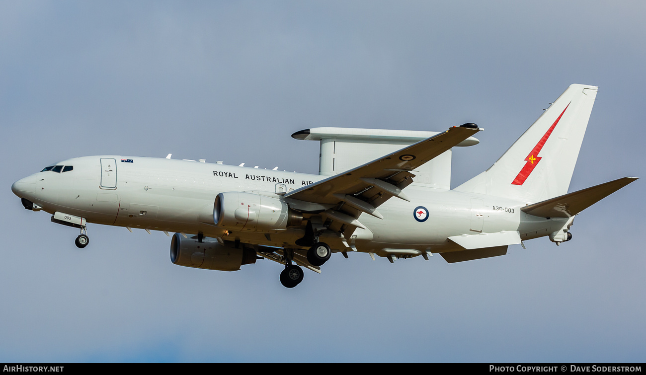 Aircraft Photo of A30-003 | Boeing E-7A Wedgetail | Australia - Air Force | AirHistory.net #791909