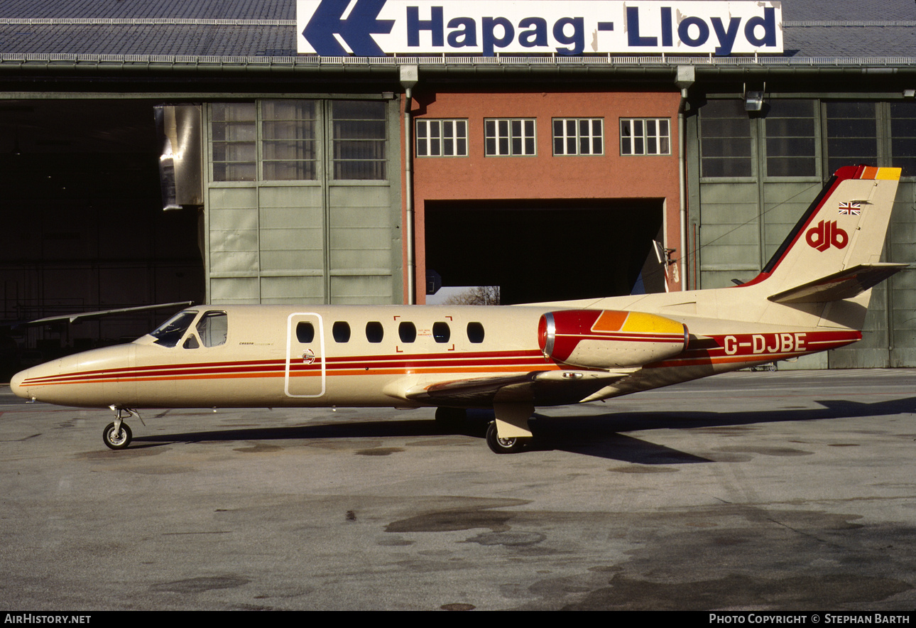 Aircraft Photo of G-DJBE | Cessna 550 Citation II | DJB Engineering | AirHistory.net #792071
