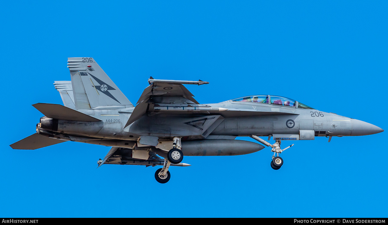 Aircraft Photo of A44-206 | Boeing F/A-18F Super Hornet | Australia - Air Force | AirHistory.net #792075