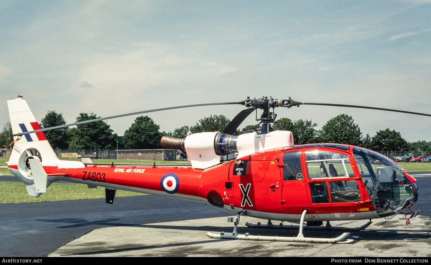 Aircraft Photo of ZA803 | Aerospatiale SA-341D Gazelle HT3 | UK - Air Force | AirHistory.net #792092
