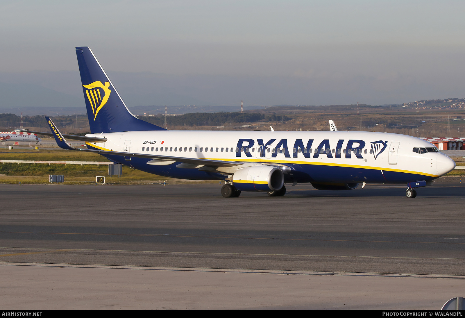 Aircraft Photo of 9H-QDF | Boeing 737-8AS | Ryanair | AirHistory.net #792293