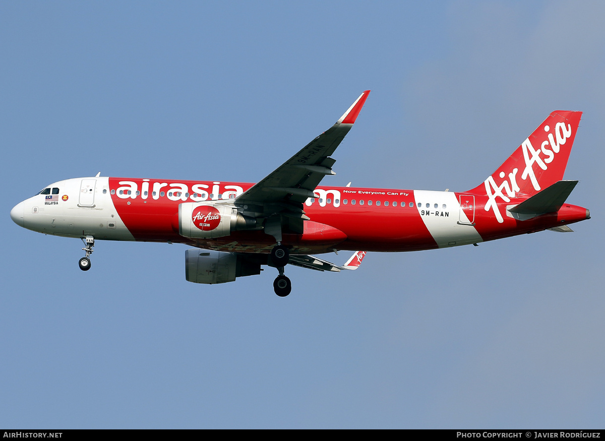 Aircraft Photo of 9M-RAN | Airbus A320-216 | AirAsia | AirHistory.net #792307