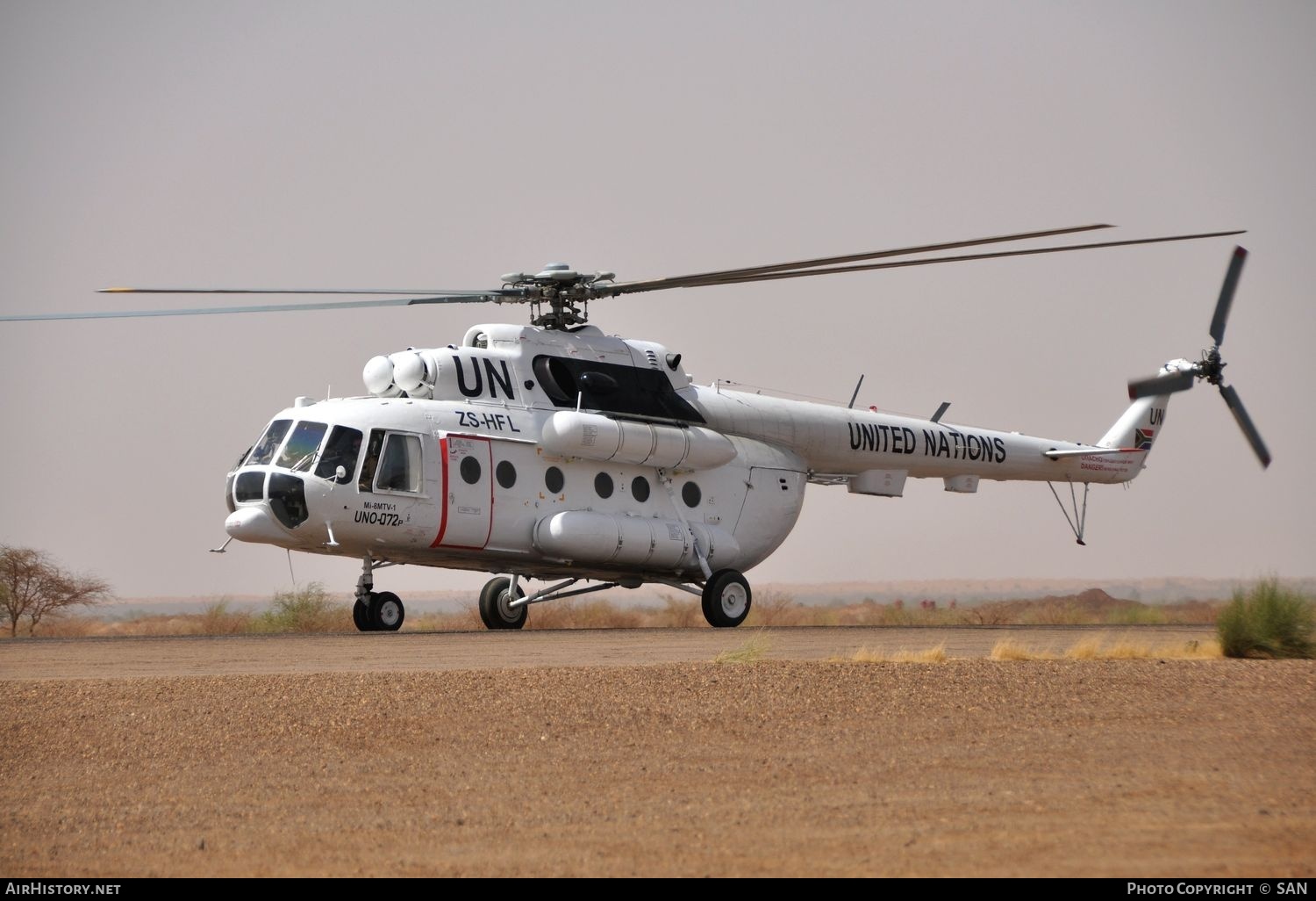 Aircraft Photo of ZS-HFL / UNO-072P | Mil Mi-8MTV-1 | United Nations | AirHistory.net #792365