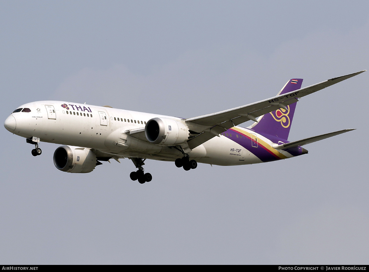 Aircraft Photo of HS-TQF | Boeing 787-8 Dreamliner | Thai Airways International | AirHistory.net #792369