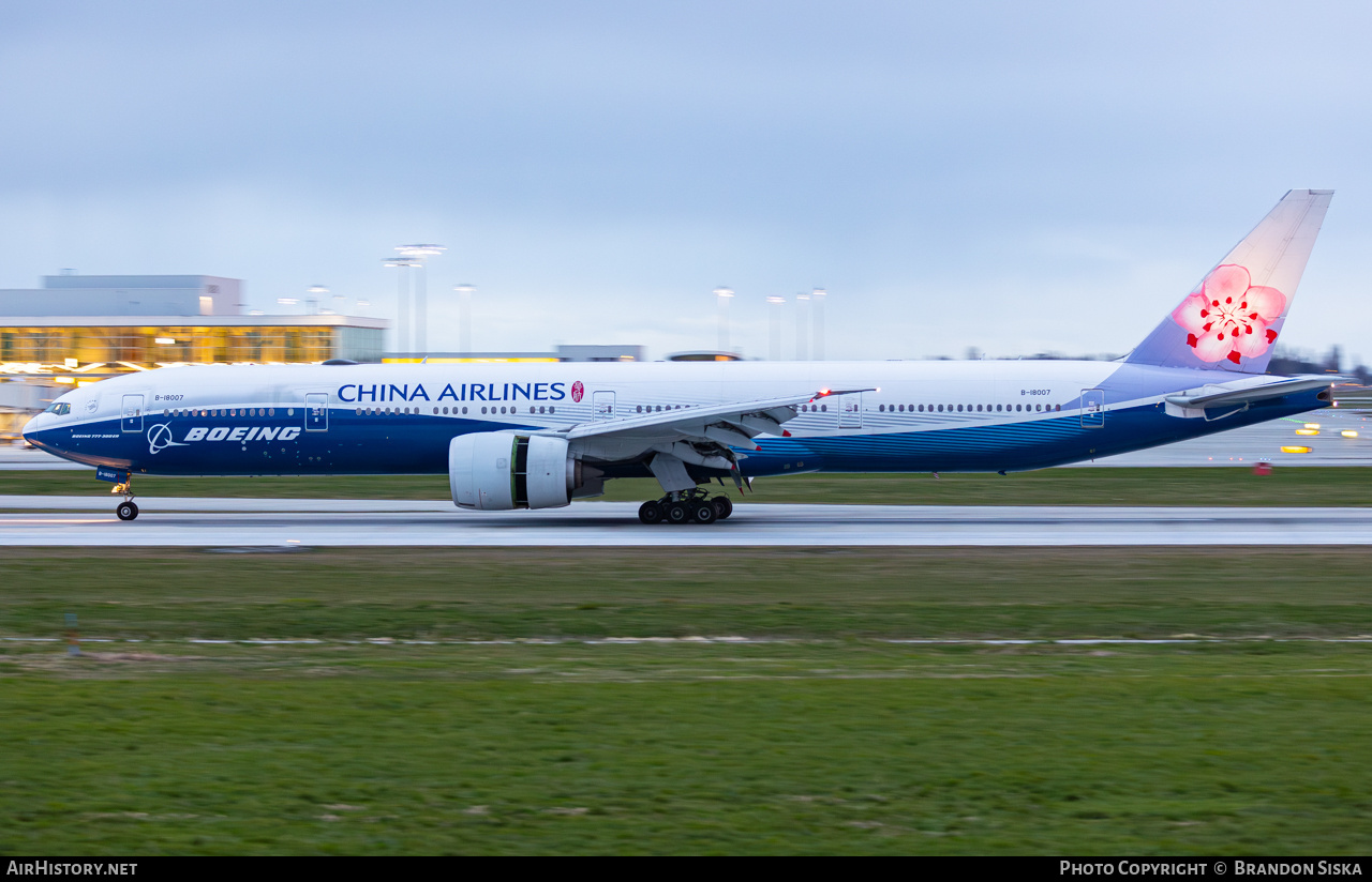 Aircraft Photo of B-18007 | Boeing 777-309/ER | China Airlines | AirHistory.net #792569