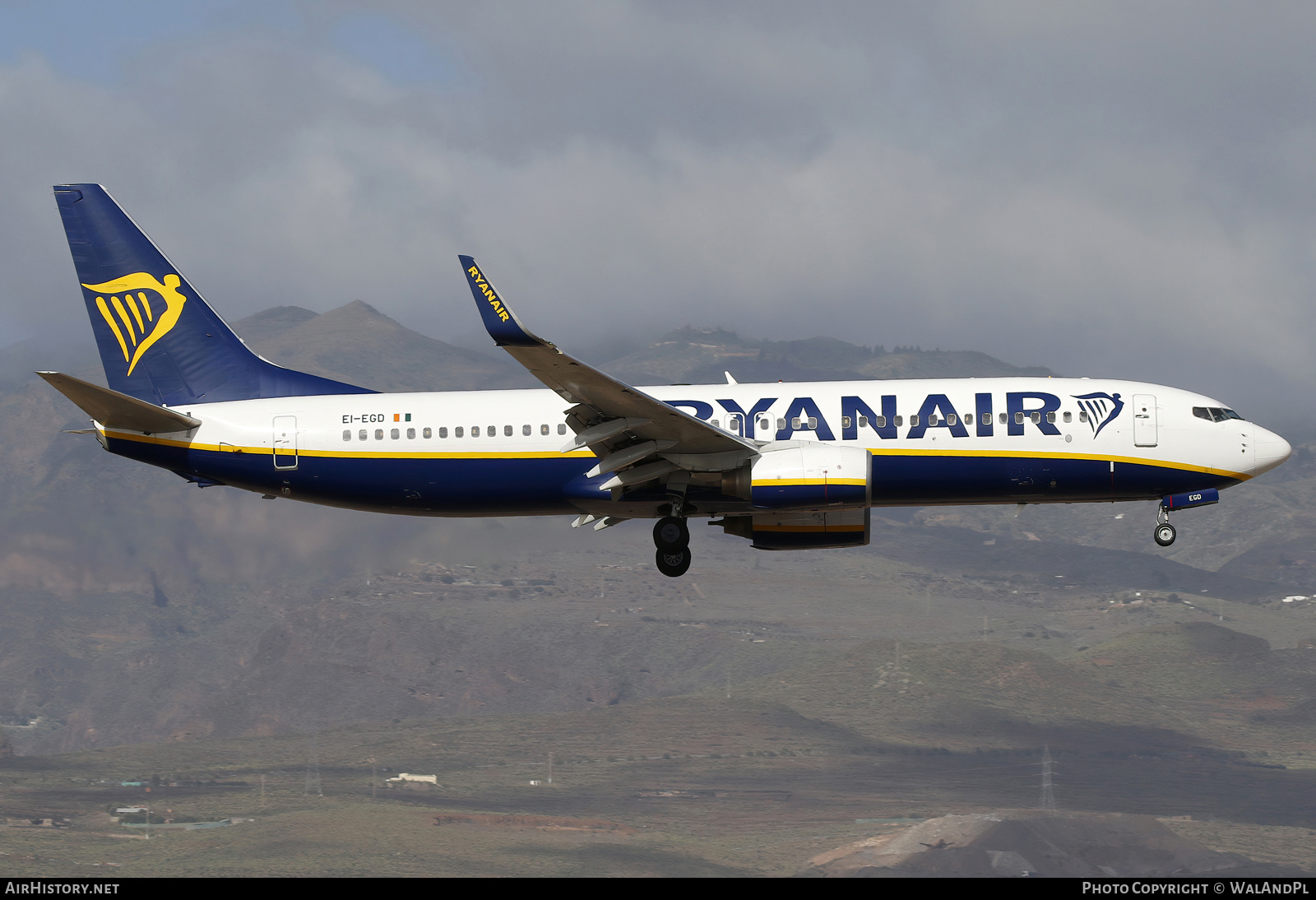 Aircraft Photo of EI-EGD | Boeing 737-8AS | Ryanair | AirHistory.net #792643