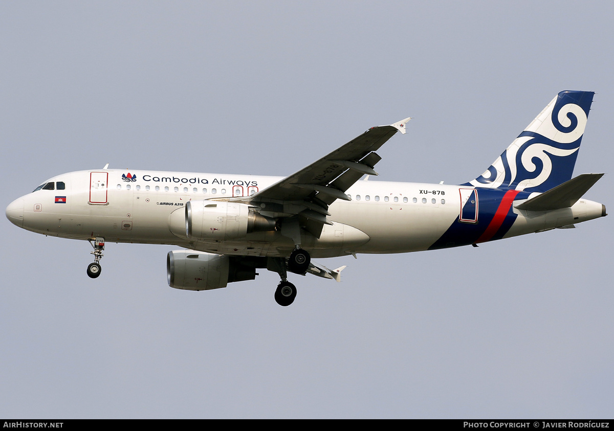 Aircraft Photo of XU-878 | Airbus A319-112 | Cambodia Airways | AirHistory.net #792738