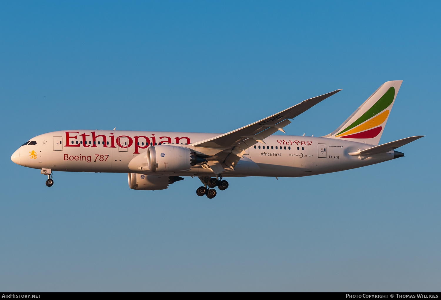Aircraft Photo of ET-AOQ | Boeing 787-8 Dreamliner | Ethiopian Airlines | AirHistory.net #792784