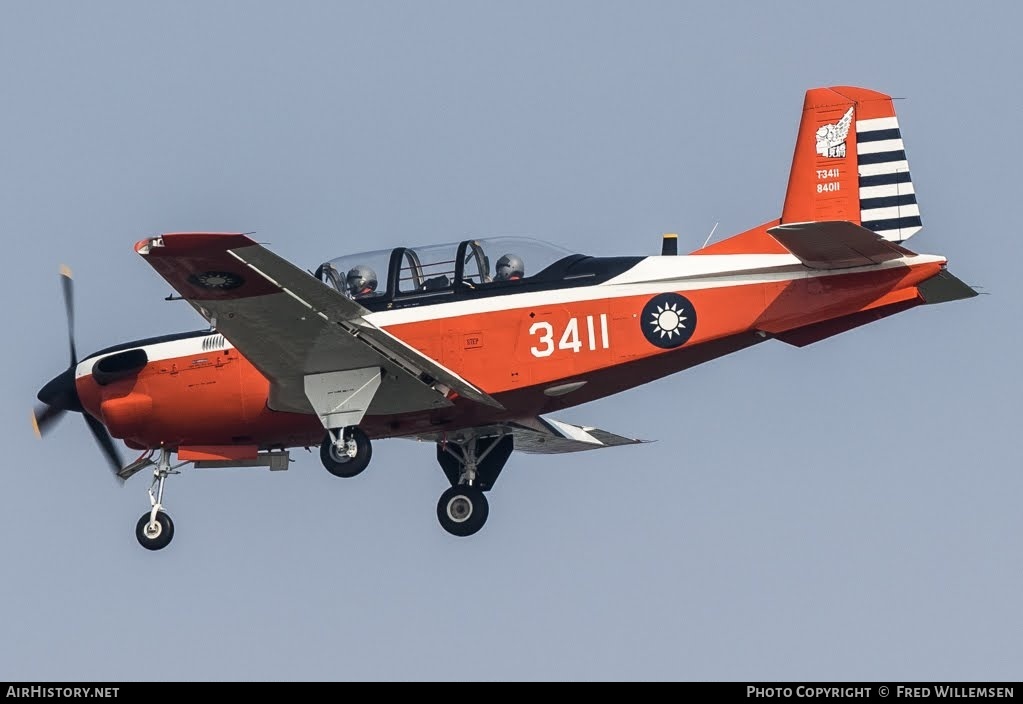 Aircraft Photo of 3411 / 84011 | Beech T-34C-1 Turbo Mentor | Taiwan - Air Force | AirHistory.net #792930