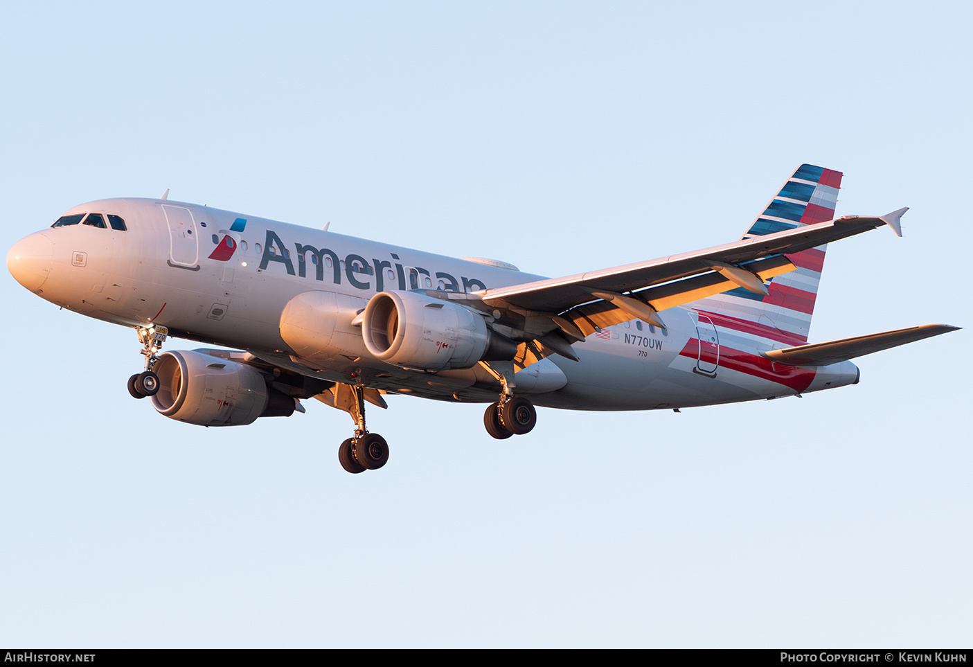 Aircraft Photo of N770UW | Airbus A319-112 | American Airlines | AirHistory.net #793191