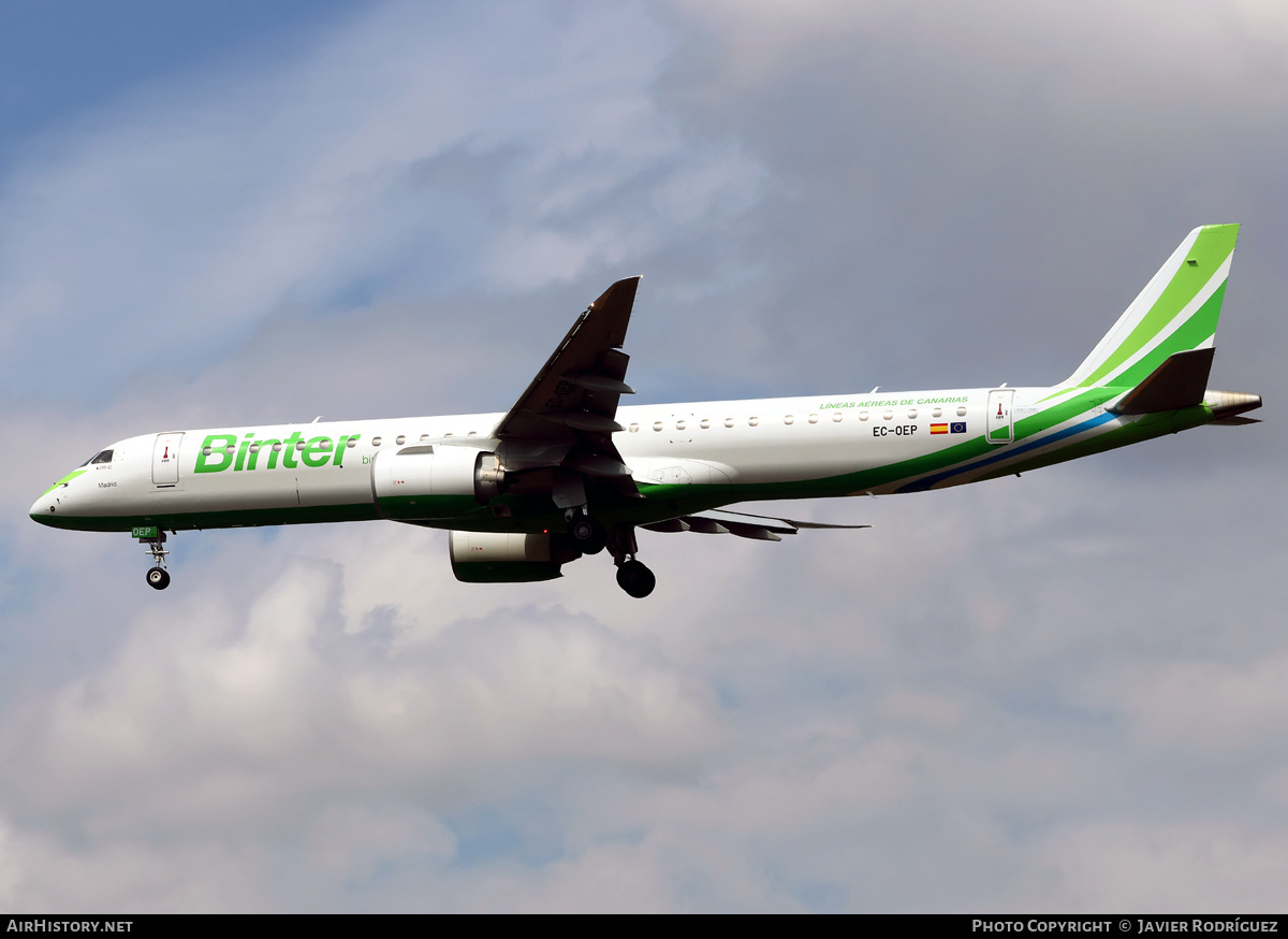 Aircraft Photo of EC-OEP | Embraer 195-E2 (ERJ-190-400) | Binter Canarias | AirHistory.net #793367