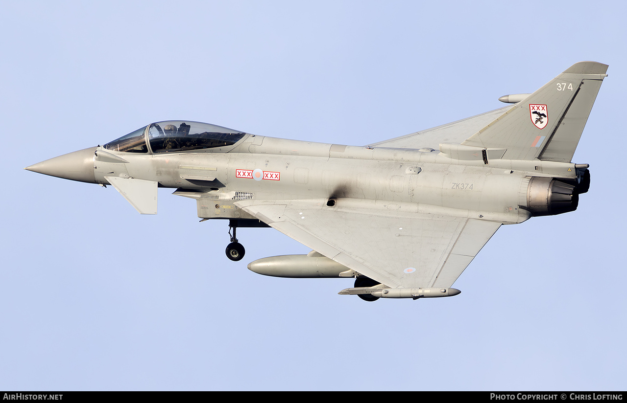 Aircraft Photo of ZK374 | Eurofighter EF-2000 Typhoon FGR4 | UK - Air Force | AirHistory.net #793370