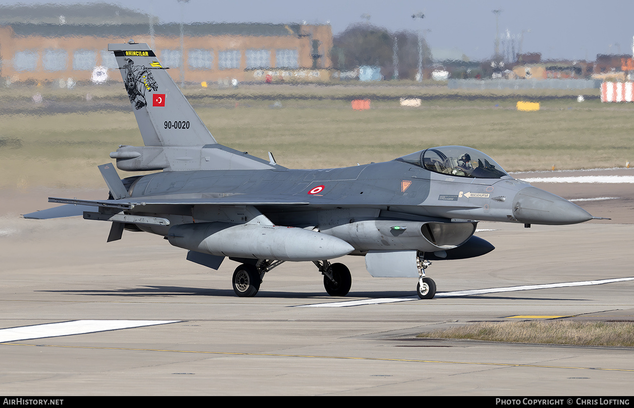 Aircraft Photo of 90-0020 | General Dynamics F-16CG Fighting Falcon | Turkey - Air Force | AirHistory.net #793411