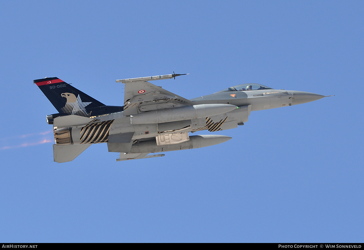 Aircraft Photo of 90-0011 | General Dynamics F-16CG Fighting Falcon | Turkey - Air Force | AirHistory.net #793435