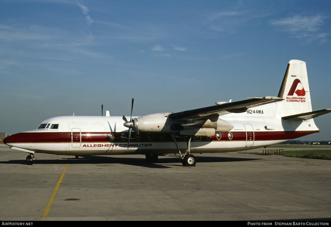 Aircraft Photo of N244MA | Fokker F27-500 Friendship | Allegheny Commuter | AirHistory.net #793450