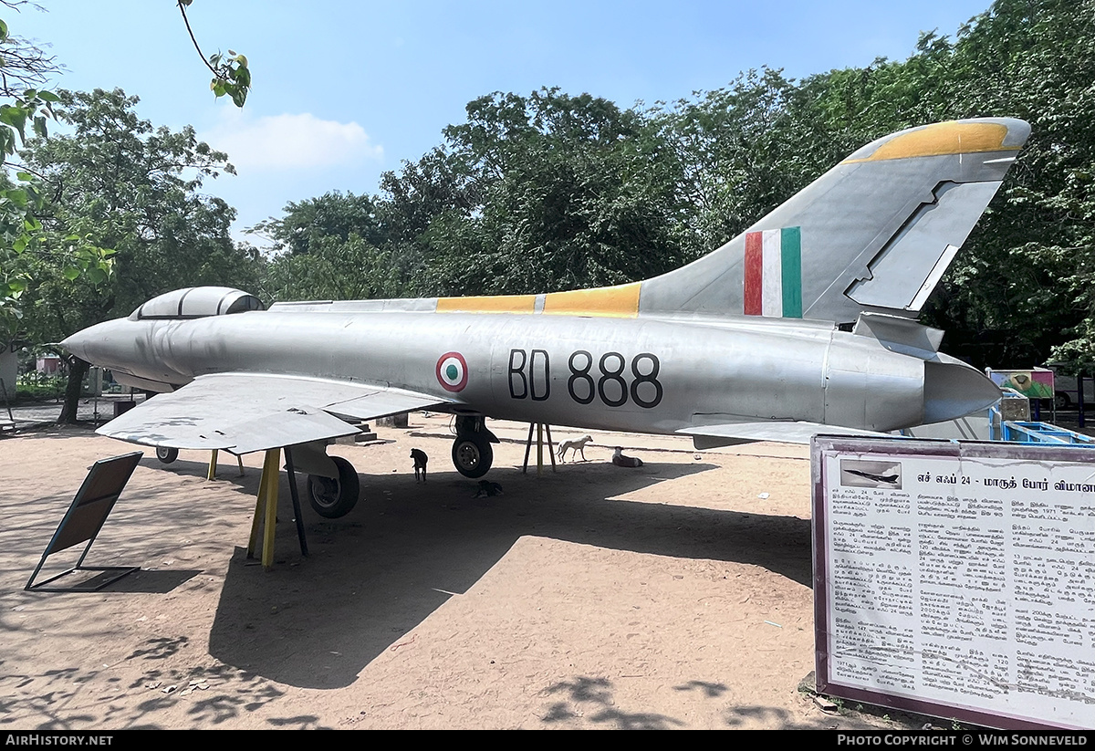 Aircraft Photo of BD888 | Hindustan HF-24 Marut 1T | India - Air Force | AirHistory.net #793602