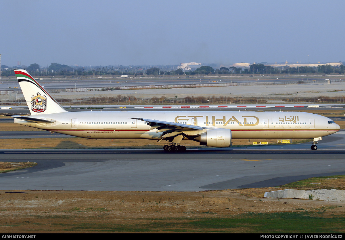 Aircraft Photo of A6-ETP | Boeing 777-3FX/ER | Etihad Airways | AirHistory.net #793749