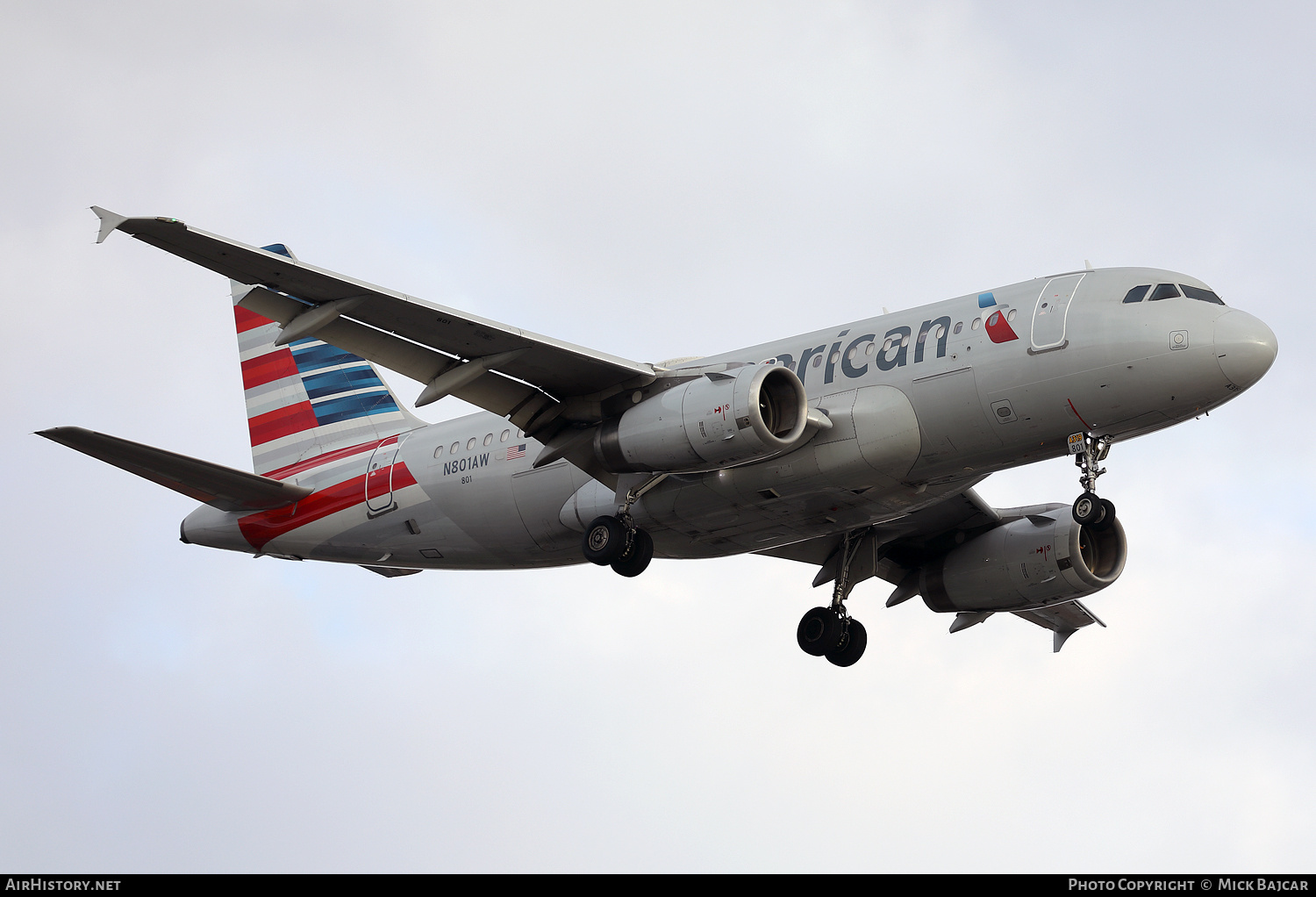 Aircraft Photo of N801AW | Airbus A319-132 | American Airlines | AirHistory.net #793788