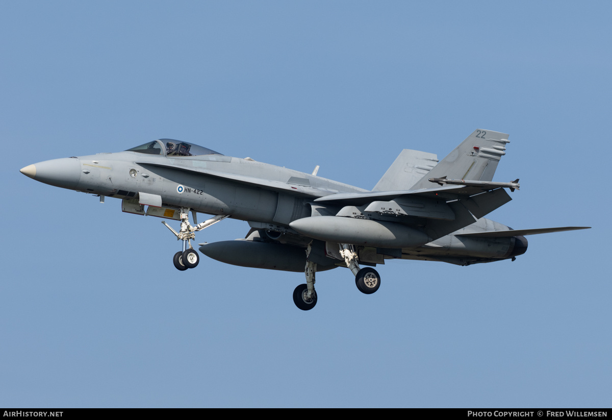 Aircraft Photo of HN-422 | McDonnell Douglas F/A-18C Hornet | Finland - Air Force | AirHistory.net #793825
