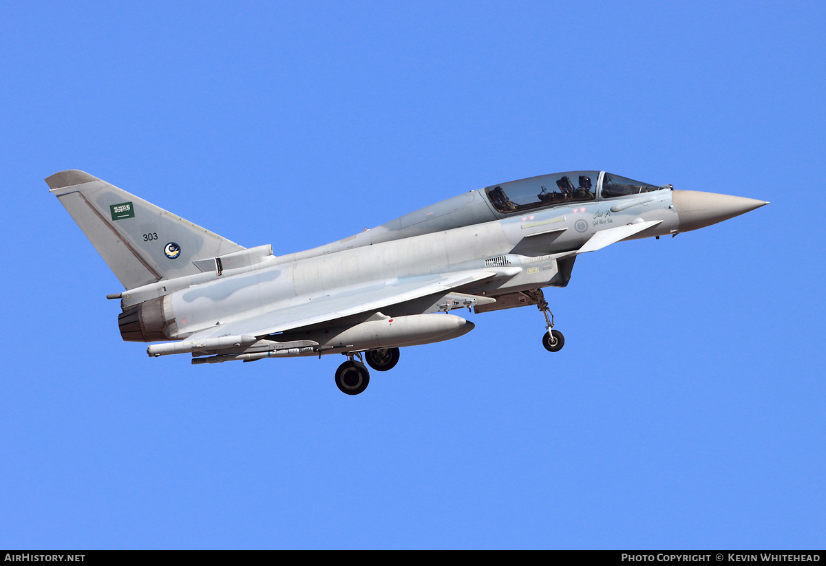 Aircraft Photo of 303 | Eurofighter EF-2000 Typhoon T | Saudi Arabia - Air Force | AirHistory.net #793834