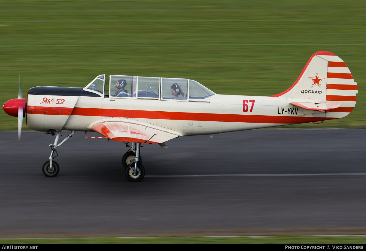 Aircraft Photo of LY-YKV | Yakovlev Yak-52 | Soviet Union - DOSAAF | AirHistory.net #793892