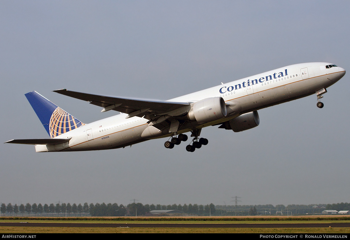 Aircraft Photo of N78008 | Boeing 777-224/ER | Continental Airlines | AirHistory.net #793938