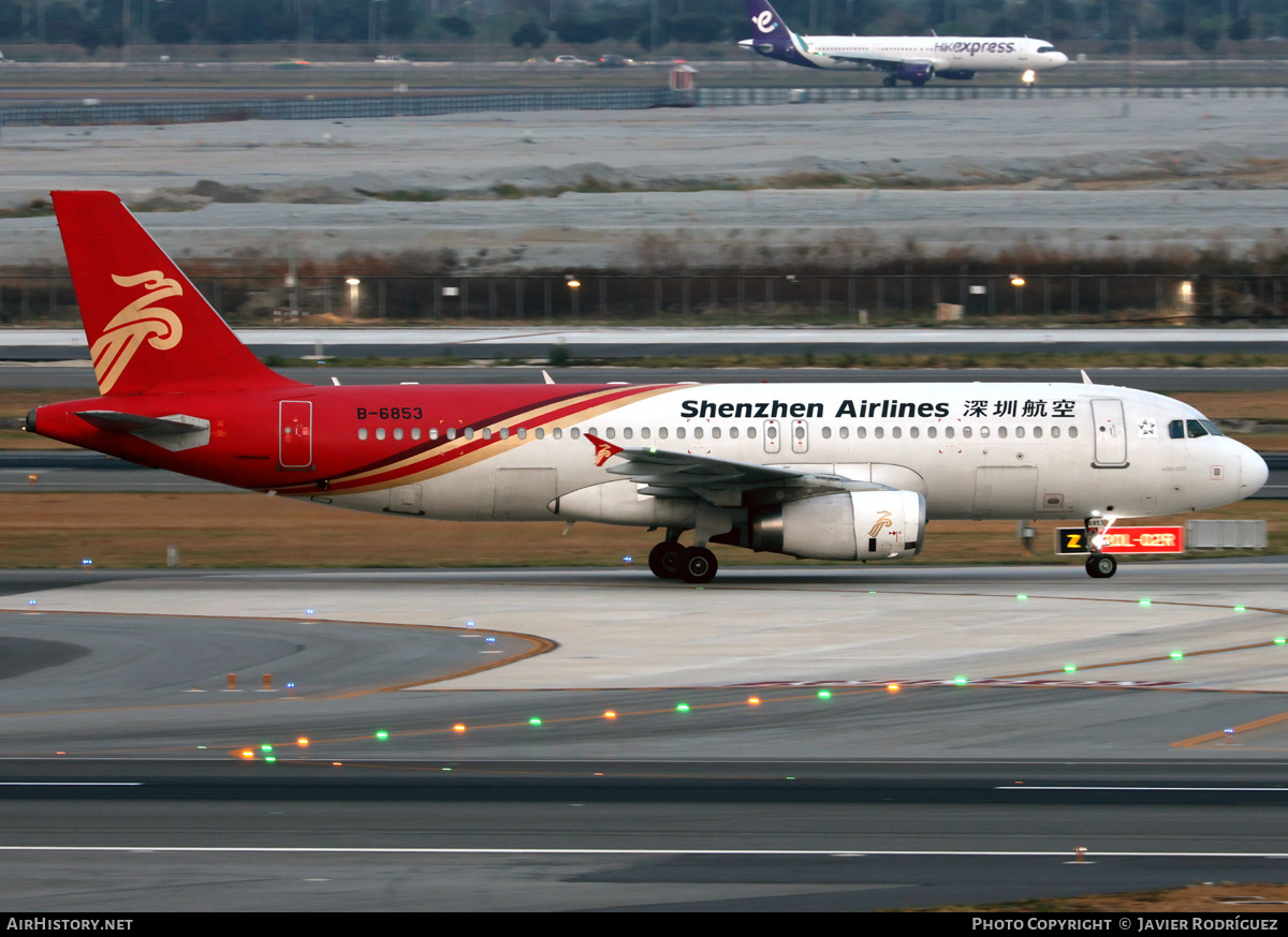 Aircraft Photo of B-6853 | Airbus A320-232 | Shenzhen Airlines | AirHistory.net #794021