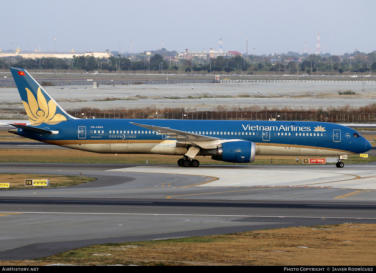 Aircraft Photo of VN-A865 | Boeing 787-9 Dreamliner | Vietnam Airlines | AirHistory.net #794120