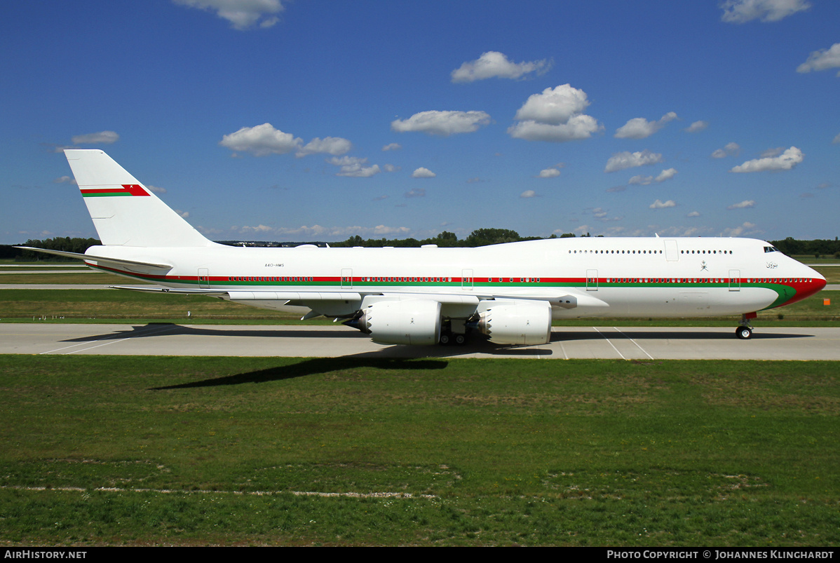 Aircraft Photo of A4O-HMS | Boeing 747-8H0 BBJ | Oman Royal Flight | AirHistory.net #794167