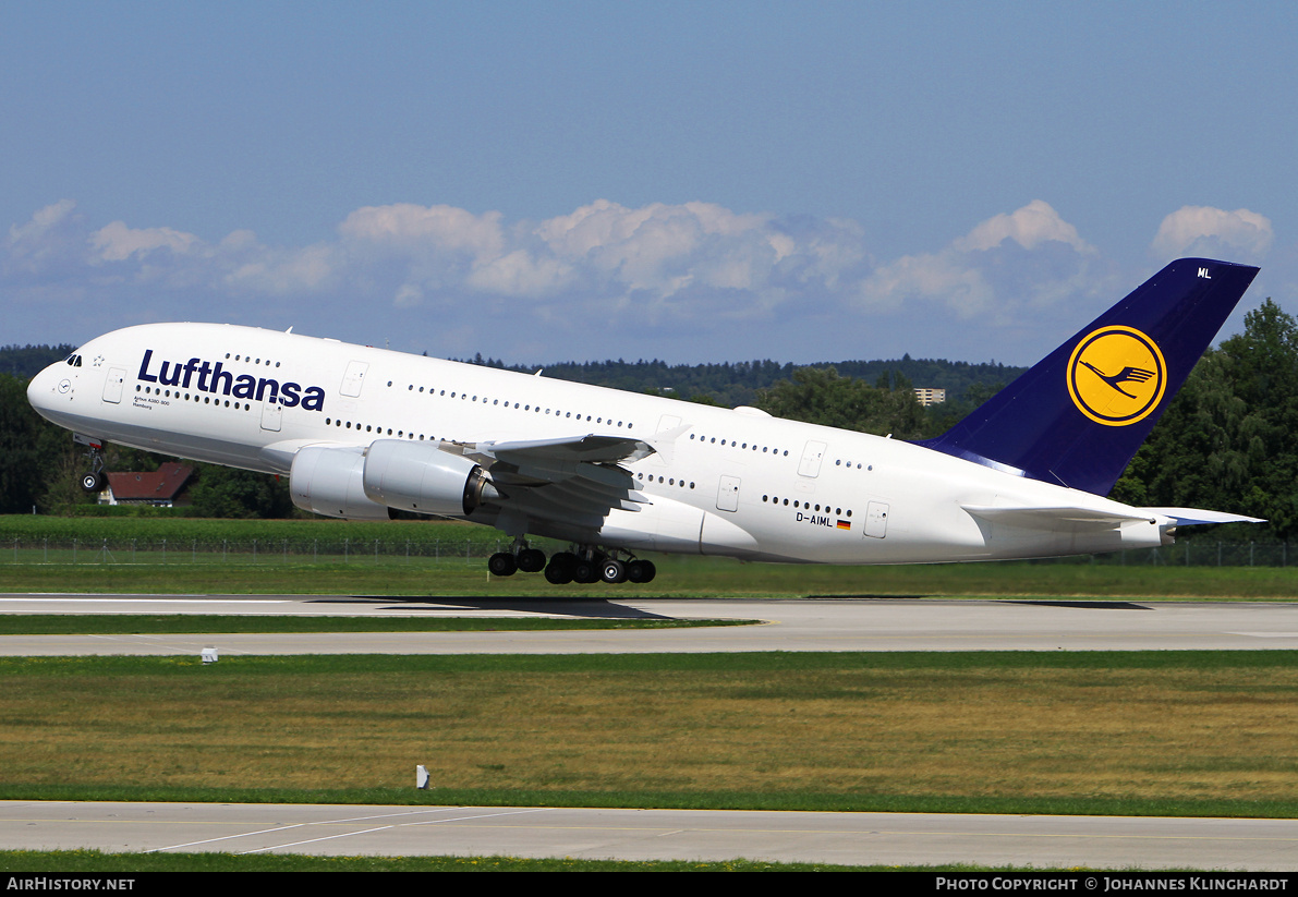 Aircraft Photo of D-AIML | Airbus A380-841 | Lufthansa | AirHistory.net #794172