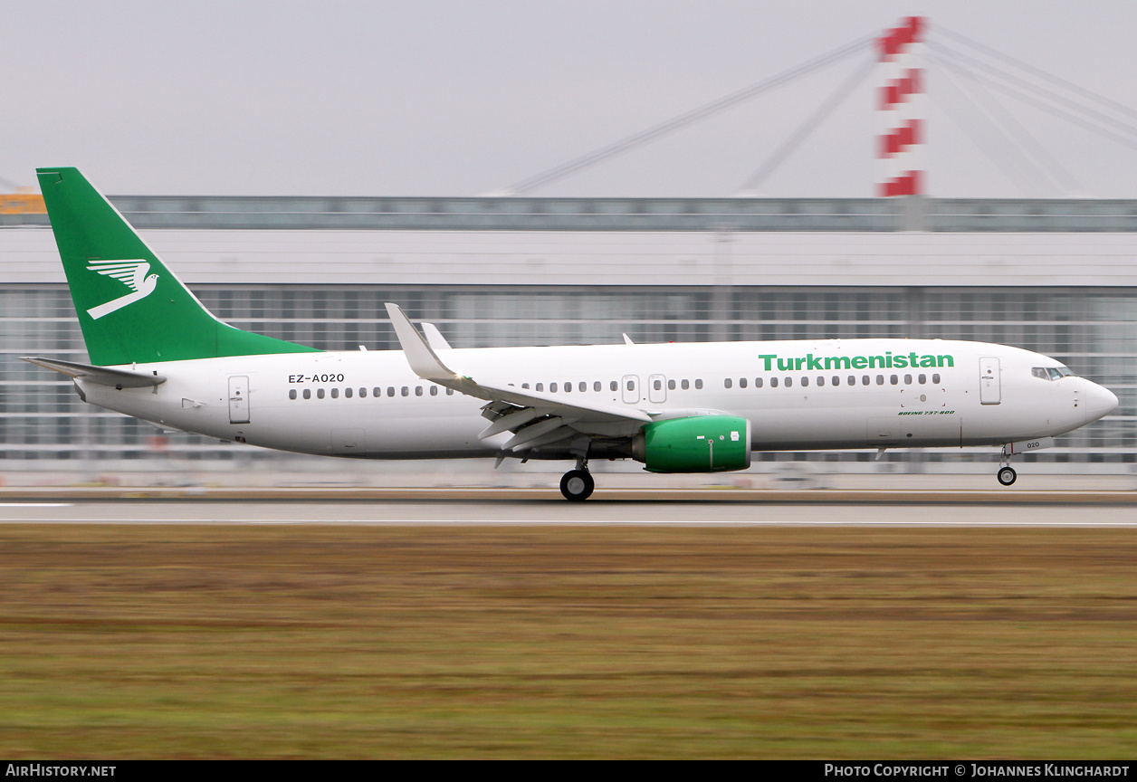 Aircraft Photo of EZ-A020 | Boeing 737-800 | Turkmenistan Airlines | AirHistory.net #794215