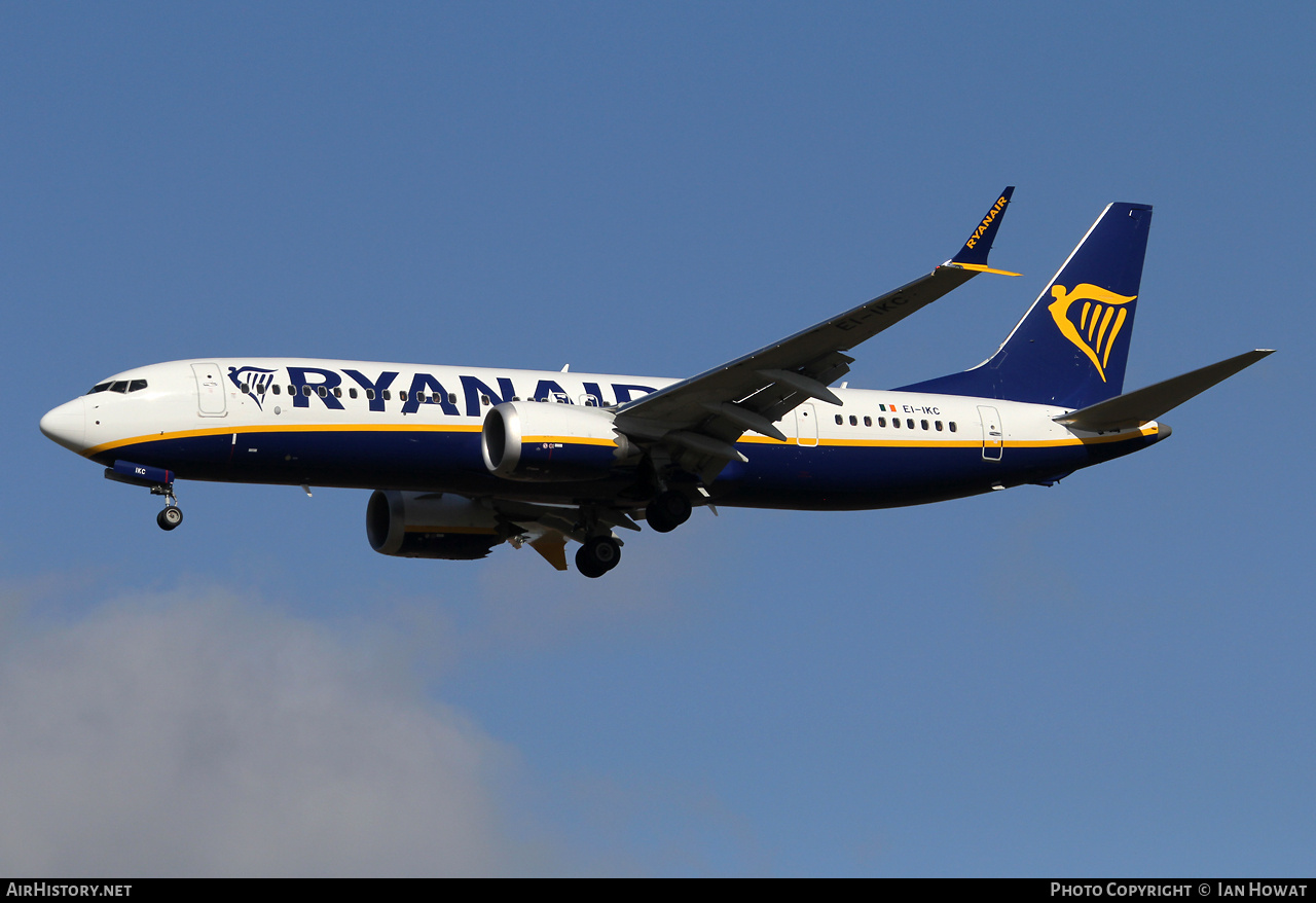 Aircraft Photo of EI-IKC | Boeing 737-8200 Max 200 | Ryanair | AirHistory.net #794642