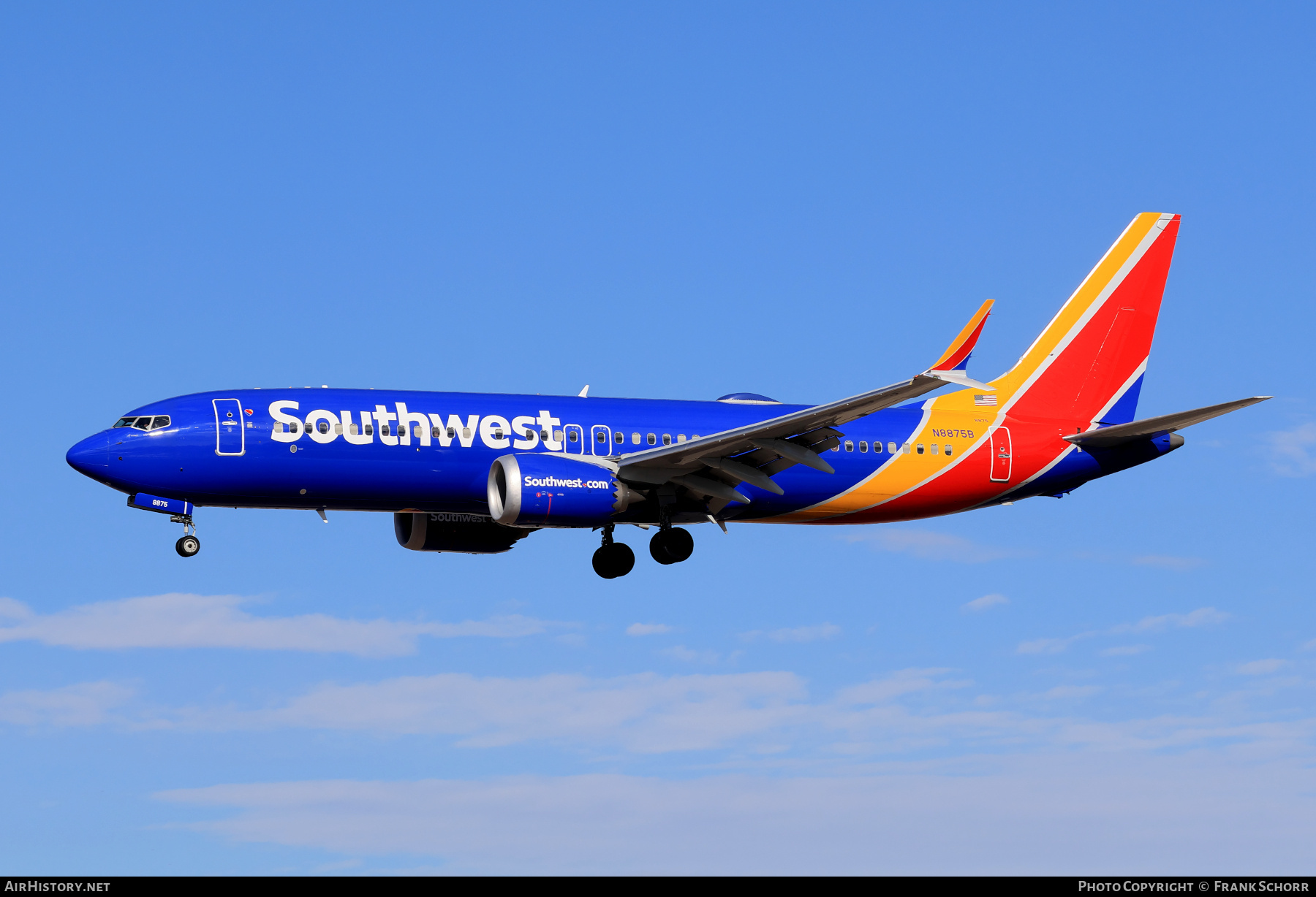 Aircraft Photo of N8875B | Boeing 737-8 Max 8 | Southwest Airlines | AirHistory.net #794702