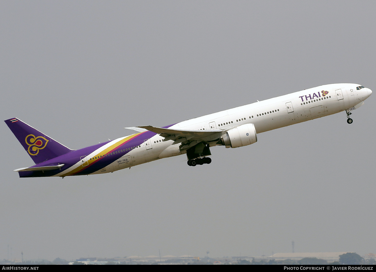 Aircraft Photo of HS-TKQ | Boeing 777-3AL/ER | Thai Airways International | AirHistory.net #794722