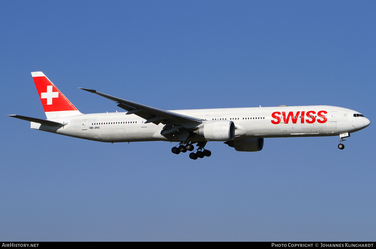 Aircraft Photo of HB-JNG | Boeing 777-300/ER | Swiss International Air Lines | AirHistory.net #794749