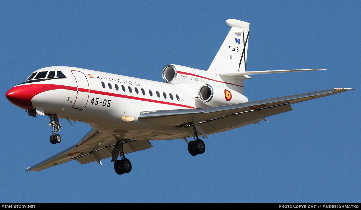Aircraft Photo of T18-5 | Dassault Falcon 900B | Spain - Air Force | AirHistory.net #794867