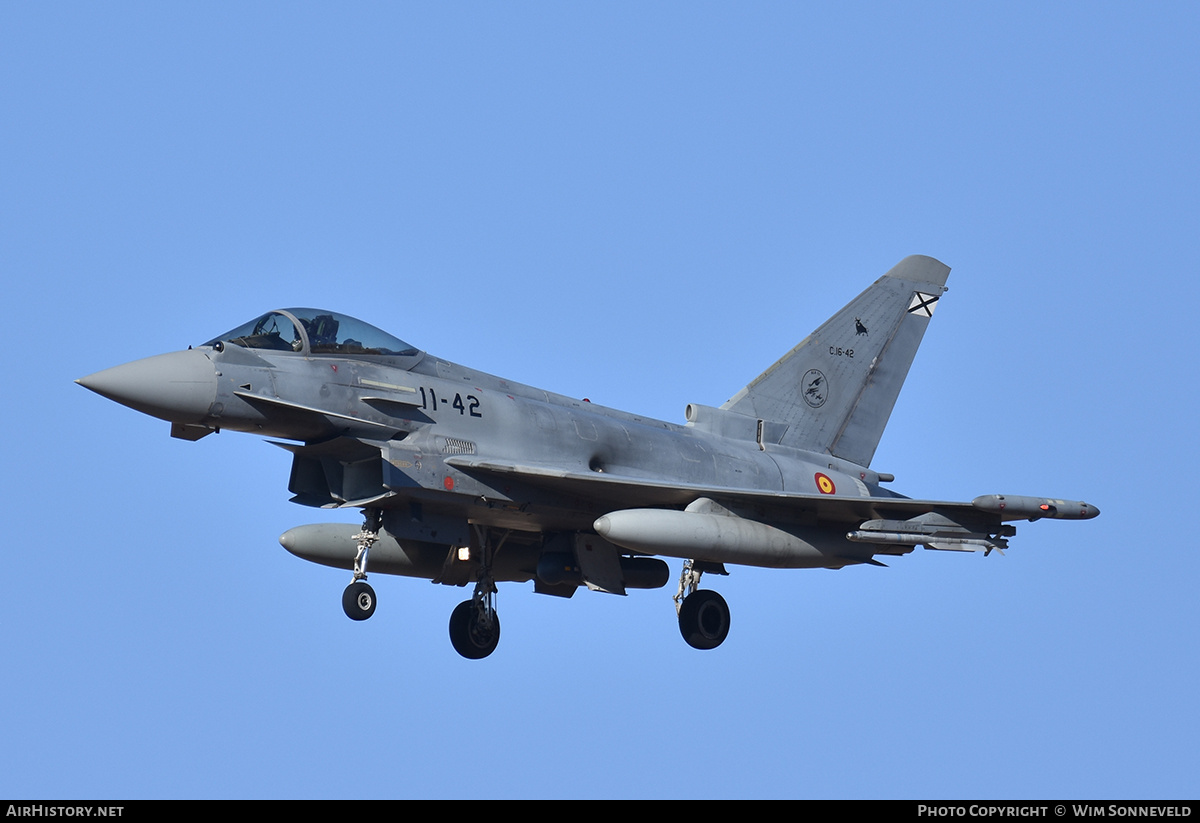 Aircraft Photo of C.16-42 | Eurofighter EF-2000 Typhoon | Spain - Air Force | AirHistory.net #794935