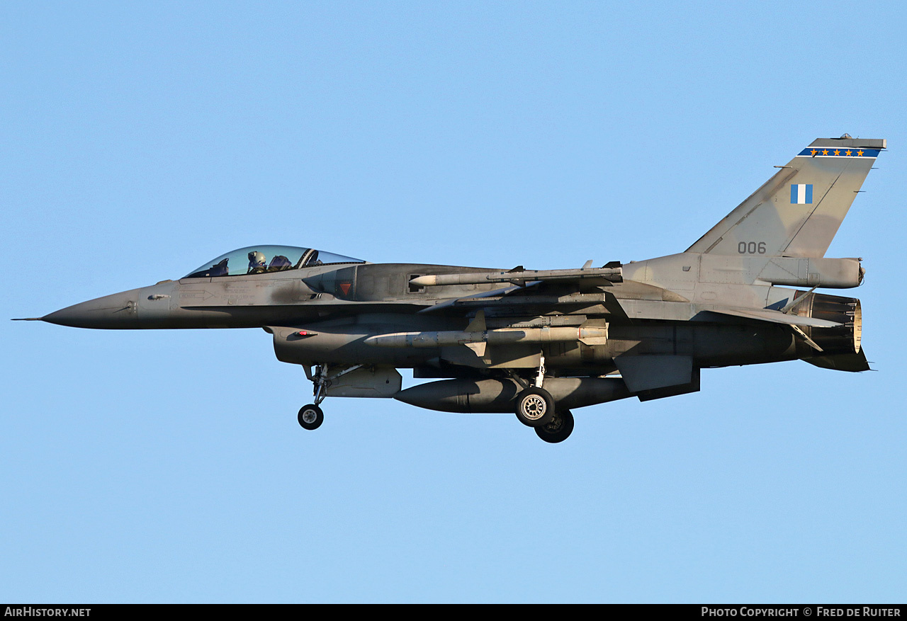 Aircraft Photo of 006 | Lockheed Martin F-16CJ Fighting Falcon | Greece - Air Force | AirHistory.net #795002
