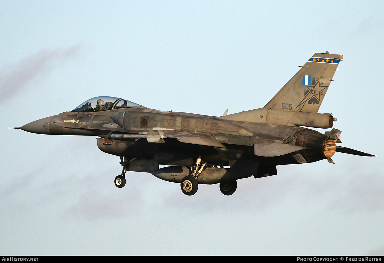 Aircraft Photo of 505 | Lockheed Martin F-16CJ Fighting Falcon | Greece - Air Force | AirHistory.net #795015