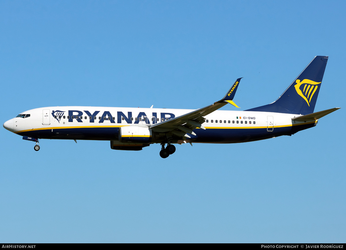 Aircraft Photo of EI-DWD | Boeing 737-8AS | Ryanair | AirHistory.net #795038