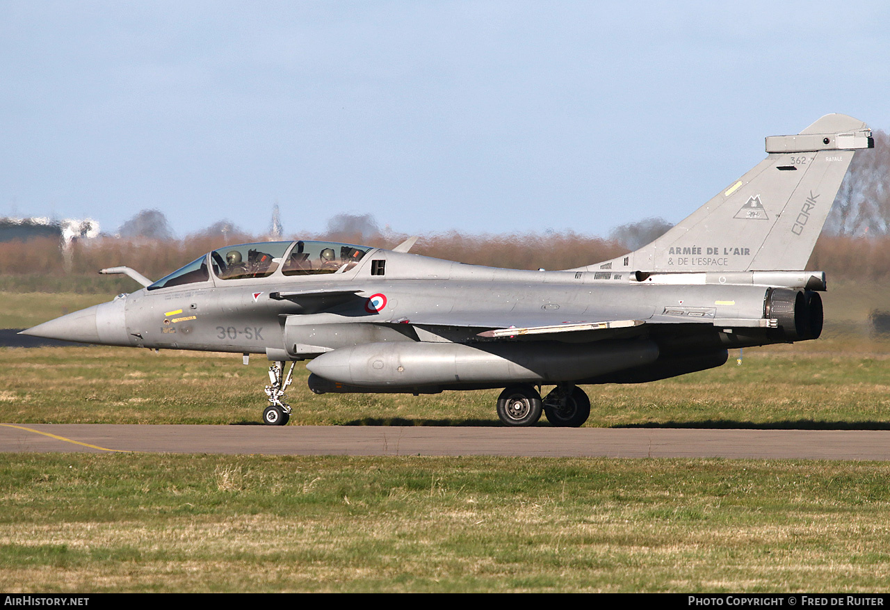 Aircraft Photo of 362 | Dassault Rafale B | France - Air Force | AirHistory.net #795066