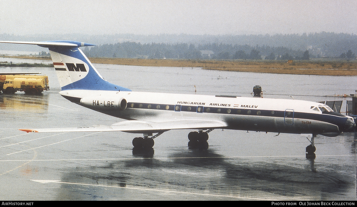 Aircraft Photo of HA-LBE | Tupolev Tu-134 | Malév - Hungarian Airlines | AirHistory.net #795155