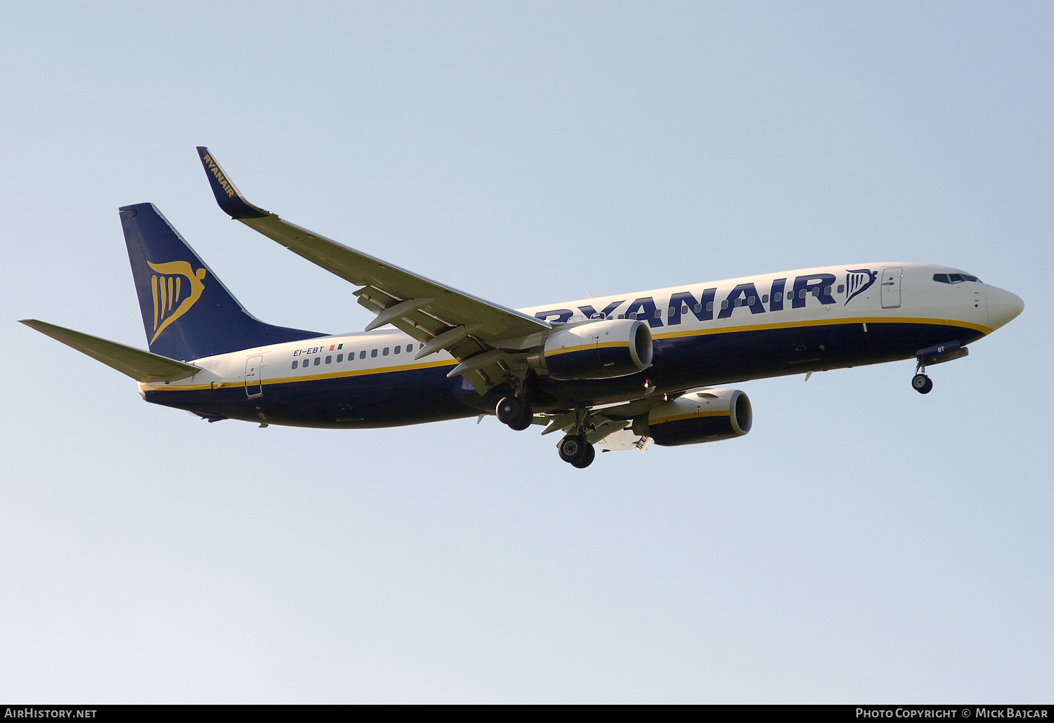 Aircraft Photo of EI-EBT | Boeing 737-8AS | Ryanair | AirHistory.net #795233