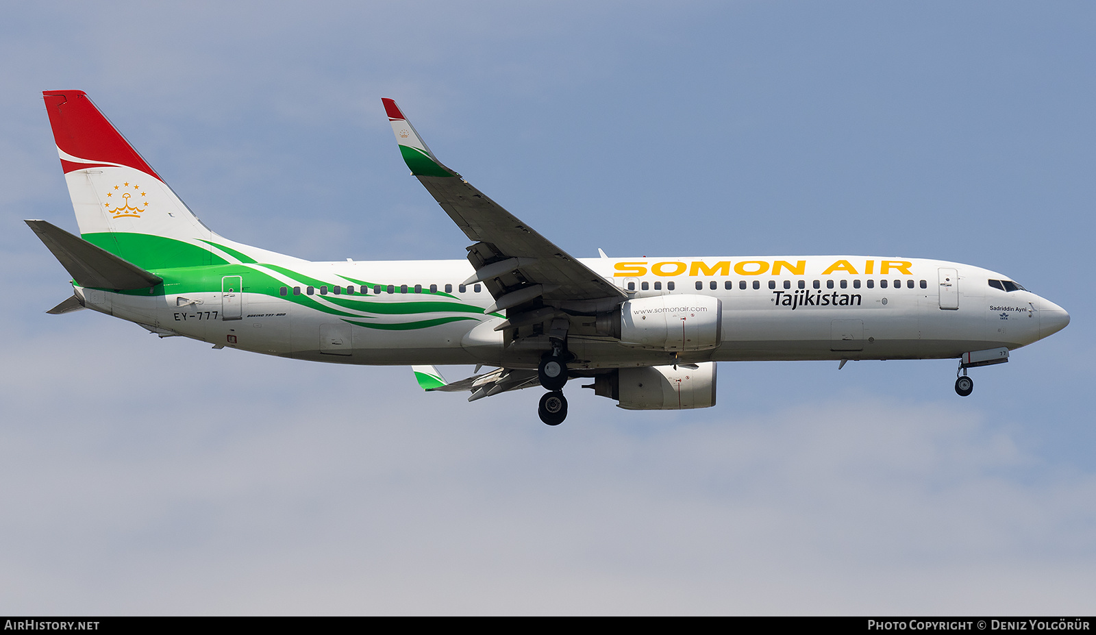 Aircraft Photo of EY-777 | Boeing 737-8GJ | Somon Air | AirHistory.net #795247