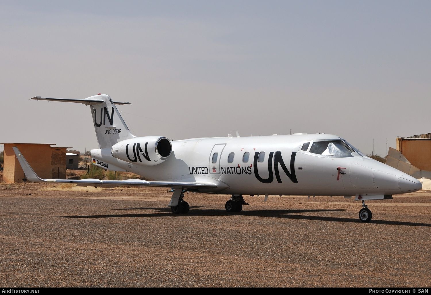 Aircraft Photo of D-CONU / UNO-053P | Gates Learjet 55 | United Nations | AirHistory.net #795273