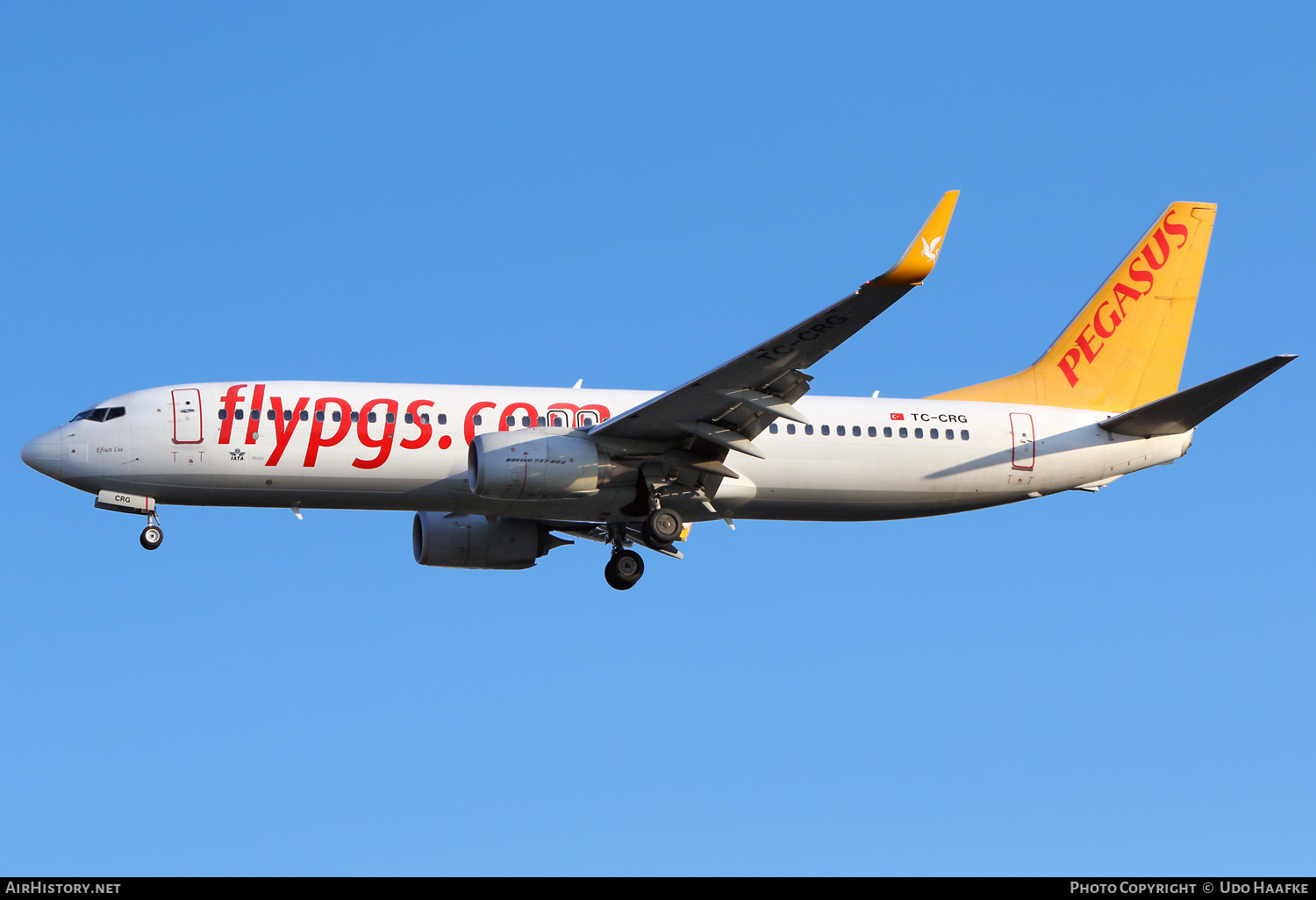 Aircraft Photo of TC-CRG | Boeing 737-800 | Pegasus Airlines | AirHistory.net #795494