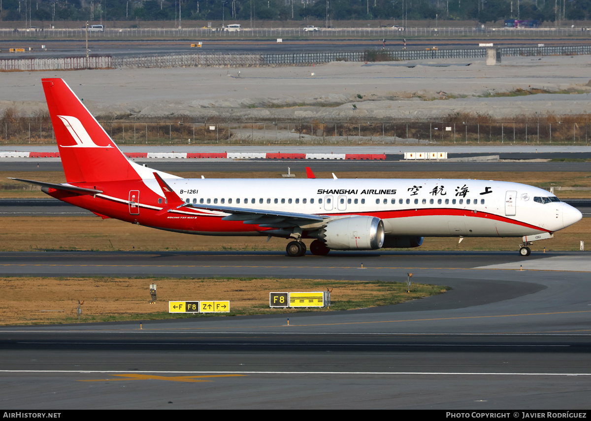 Aircraft Photo of B-1261 | Boeing 737-8 Max 8 | Shanghai Airlines | AirHistory.net #795496