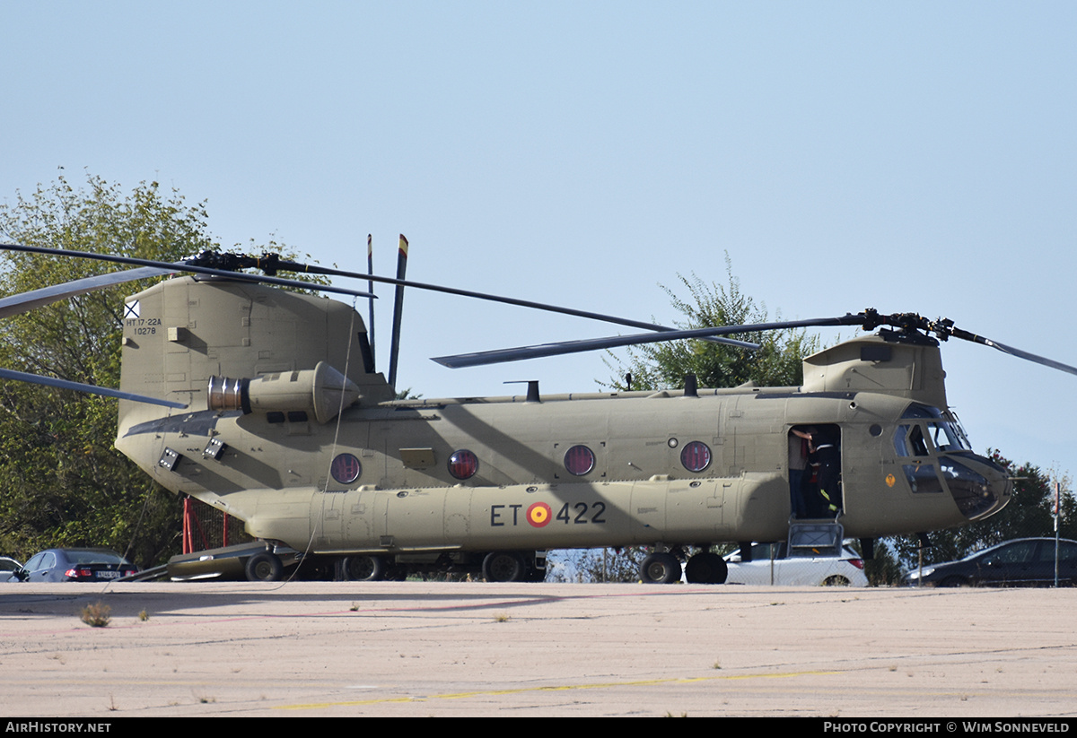 Aircraft Photo of HT.17-22A / 10278 | Boeing CH-47F Chinook (414) | Spain - Army | AirHistory.net #795558