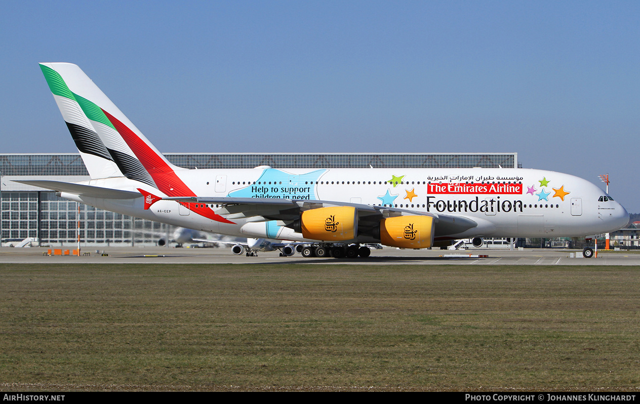 Aircraft Photo of A6-EEP | Airbus A380-861 | Emirates | AirHistory.net #795657