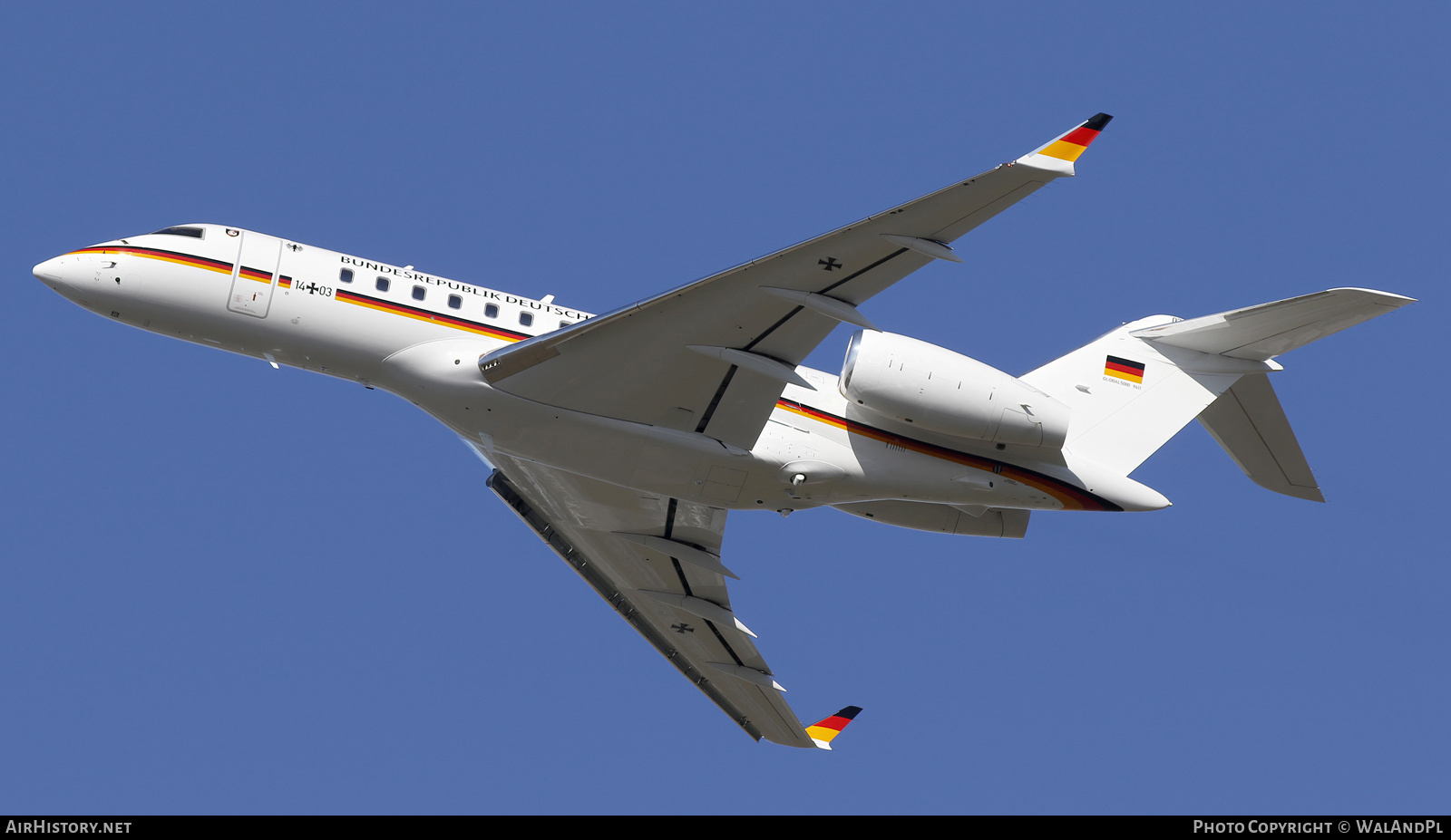 Aircraft Photo of 1403 | Bombardier Global 5000 (BD-700-1A11) | Germany - Air Force | AirHistory.net #795739